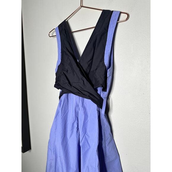 3.1 PHILLIP LIM Purple A-Line Sleeveless V-Neck Poplin Belted Midi Dress Size 4 - Picture 11 of 14